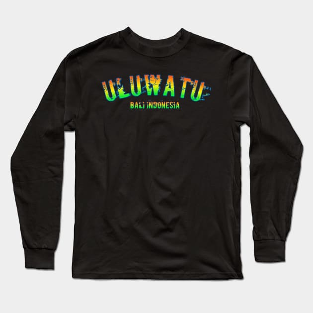 ULUWATU Bali Indonesia surf spot surfing Long Sleeve T-Shirt by Coreoceanart